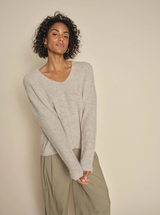 Mos Mosh Thora neule - beige - naisten vaatteet - muoti - villaneule - IHANA Store