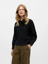 Object Jacira pusero - musta - naisten puserot - rusettiusero - muoti - lifestyle - IHANA Store