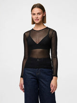 Pieces Ninni meshpusero - musta - naisten muoti - paidat ja puserot - lifestyle - IHANA Store