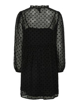 Pieces Roberta mekko - musta - kuvioitu - naisten tunikat - tunikamekot - naisten muoti - lifestylemyymälä - IHANA Store