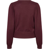 Rue de Femme Softy Sorrel neule pitkähihainen - viininpunainen - naisten muoti - vaatteet - pukeutuminen - villaton neule - lifestyle - IHANA Store