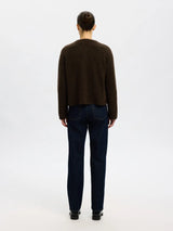 Selected Femme Lulu New neuletakki - ruskea - naisten muoti - lifestyle - IHANA Store