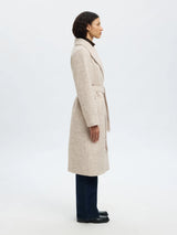 Selected Femme Rosa Boucle villakangastakki - beige - naisten vaatteet - takit - muoti - lifestyle - IHANA Store