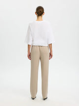 Selected Tenny collegehousut - beige - naisten housut - naisten muoti - lifestylemyymälä - IHANA Store - kotimainen verkkokauppa