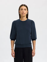 Selected Tenny collegepusero - sininen - naisten paidat - puserot - collegepaidat - naisten muoti - lifestyle - IHANA Store