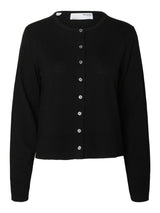 Selected Thea merinovillaneuletakki - musta - naisten neuleet - merinovillavaatteet - naisten muoti - pukeutuminen - lifestyle - IHANA Store