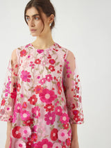 YAS Flowering mekko - pinkki - fuksia - naisten juhlamekot - muoti - pukeutuminen - lifestylemyymälä- IHANA Store - kotimainen verkkokauppa