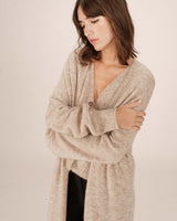 Grace & Mila Santiago neuletakki - beige - pitkät neuletakit - naisten muoti - lifestyle - IHANA Store