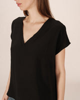 Grace & Mila Season t-paita - musta - naisten lyhythihaiset puserot - naisten muoti - pukeutuminen - lifestyle - IHANA Store