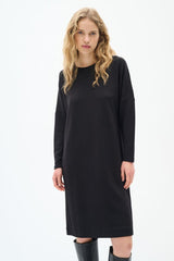 InWear Annie collegemekko - musta - trikoomekot - naisten mekot - muoti -lifestyle - IHANA Store