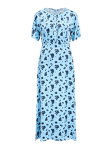 Object Tammie mekko - vaaleansininen - kukkakuvioitu - naisten muoti - juhlavaatteet - mekot - maksimekot - juhlamekot - lifestyle - IHANA Store - kotimainen verkkokauppa