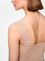 Pieces Barbera pitsitoppi - beige - alustopit - naisten muoti - lifestyle - IHANA Store
