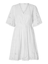 Selected Femme Dahlia mekko - valkoinen - naisten muoti - vaatteet - lifestyle - IHANA Store