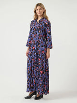 YAS Savanna mekko - maksimekko - paitamekko - naisten vaatteet - leokuvioitu - lila - IHANA Store - lifestylemyymälä